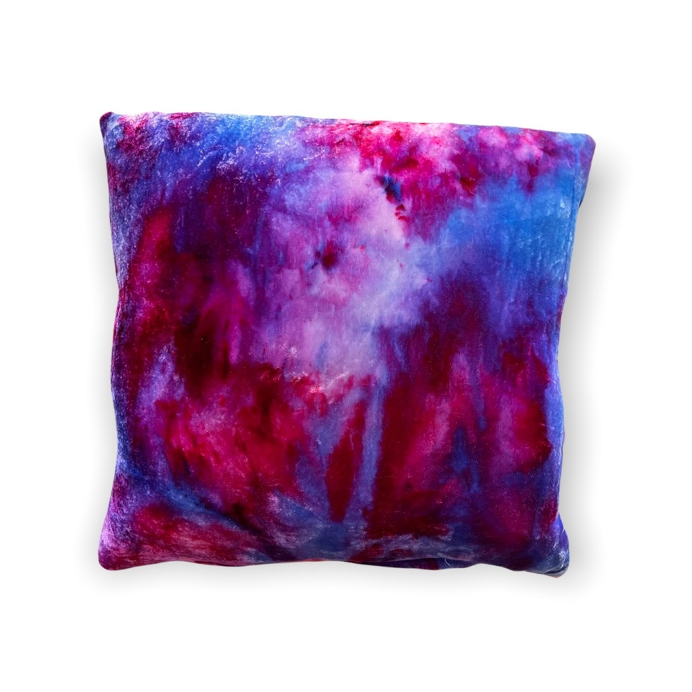 Silk Velvet Custom Tie Dye Throw Pillow